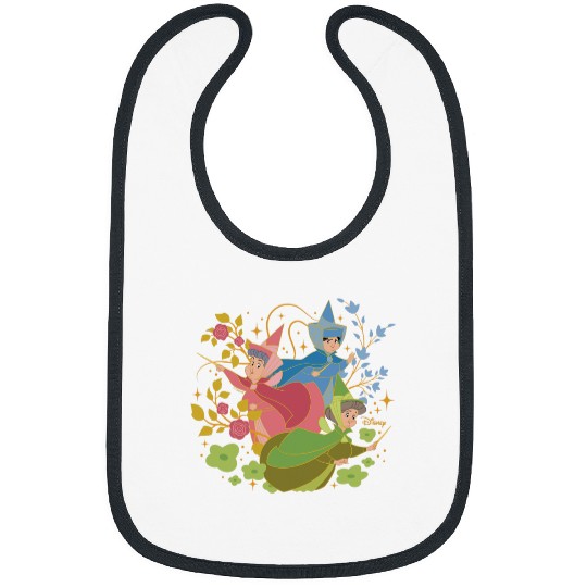 Disney Princess - Sleeping Beauty Flora Fauna Merryweather Bibs