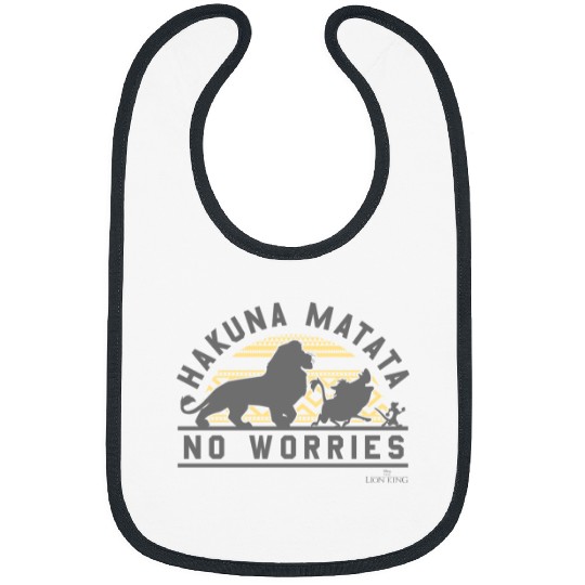 Disneyss The Lion King Hakuna Matata Geometric Sun Silhouette Bibs