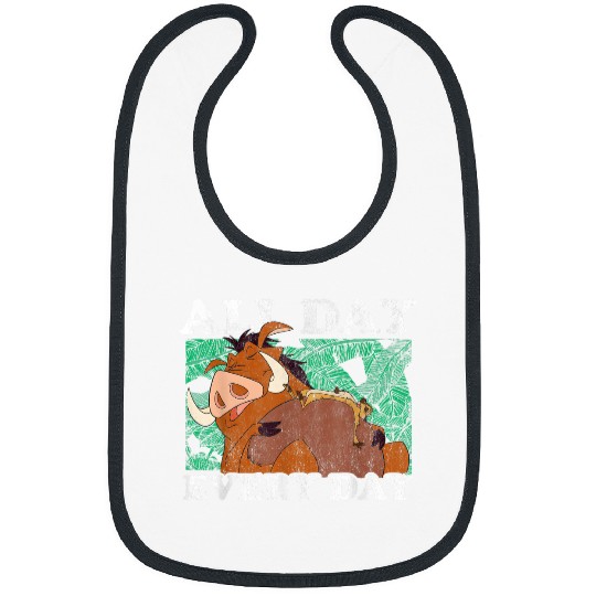 Disneyss The Lion King Timon Pumbaa All Day Text Poster Bibs