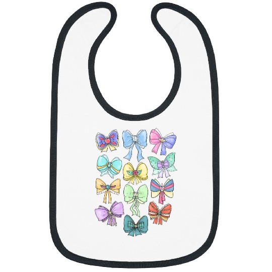 Disney Princess Cute Ribbons And Bows Pastel Colors Logo Bibs