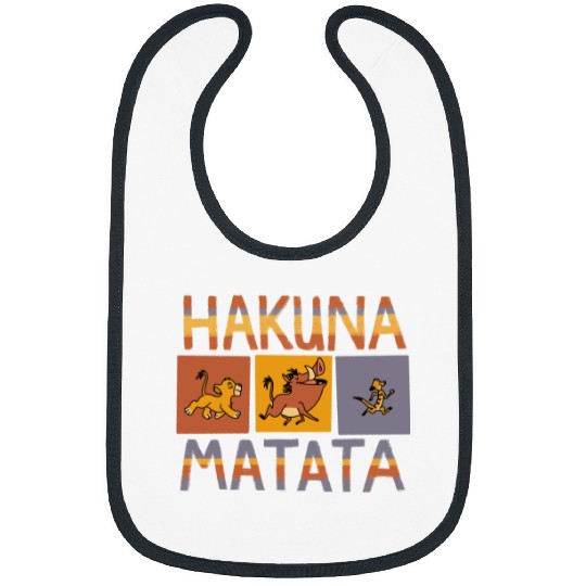 Disneyss The Lion King Hakuna Matata Solid Blocks Bibs