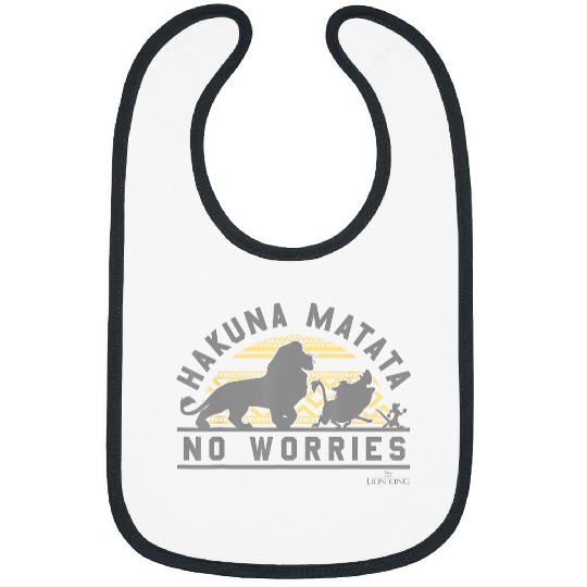 Disneyss The Lion King Hakuna Matata Geometric Sun Silhouette Bibs