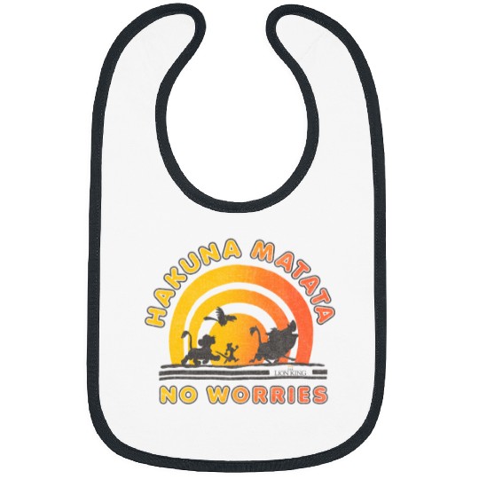 Disneyss The Lion King Hakuna Matata No Worries Sunset Logo Bibs
