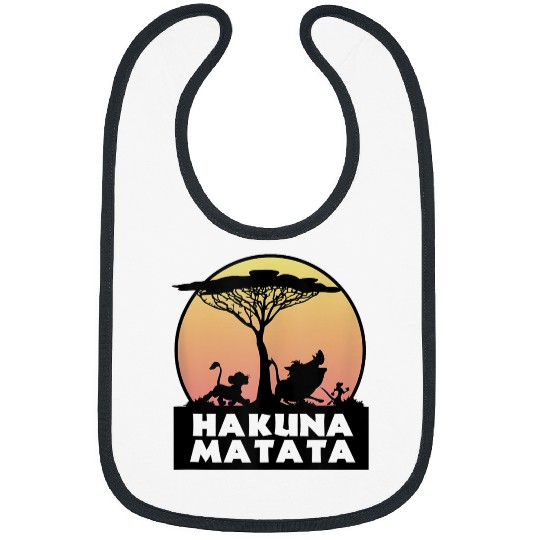 Disneyss The Lion King Hakuna Matata Characters Silhouette Bibs