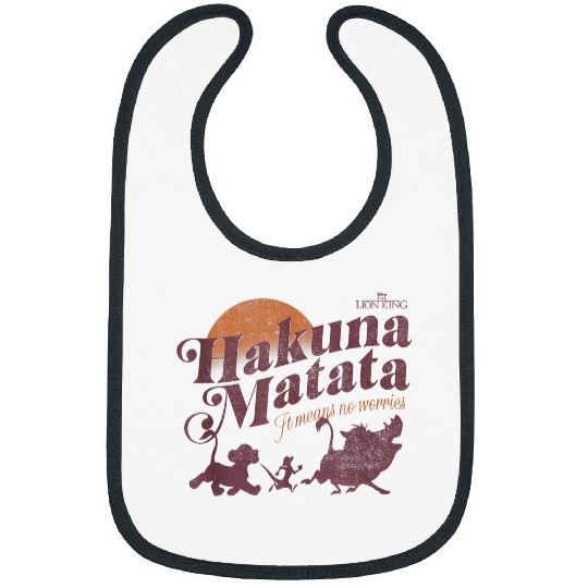 Disneyss The Lion King Hakuna Matata Sunset Silhouette Bibs