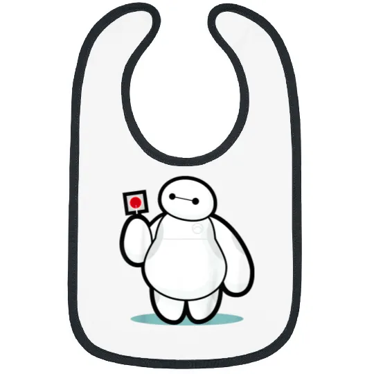 Disney Big Hero 6 Baymax With Lollipop Cute Shot Bibs