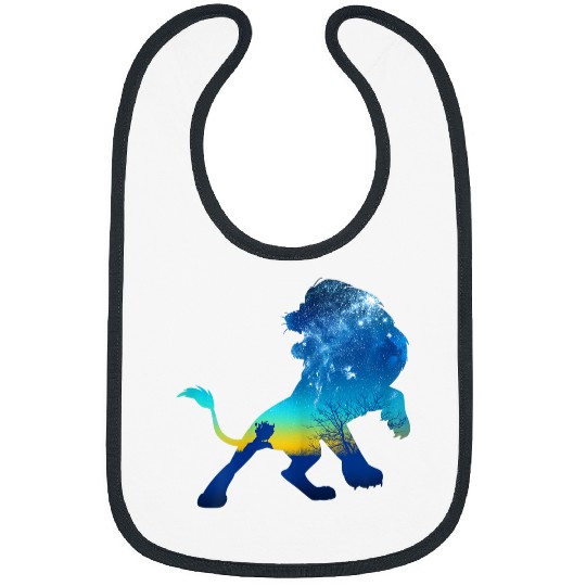 Disneyss The Lion King Simba Midnight Sky Silhouette Portrait Bibs