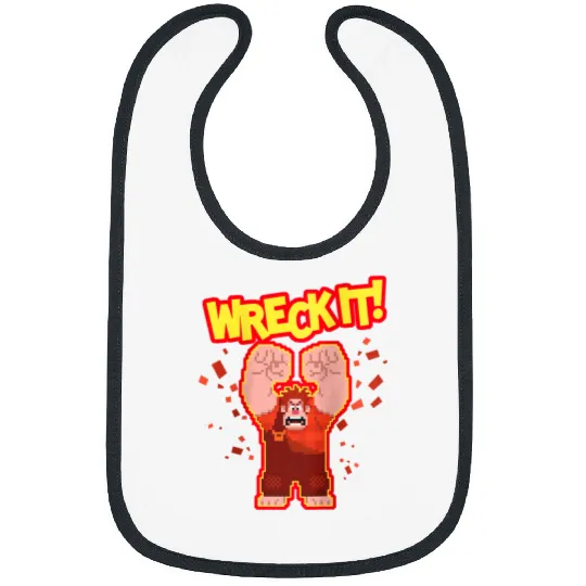 Disneyss Wreck it Ralph Wreck It Angry Pixelated Ralph shots Bibs