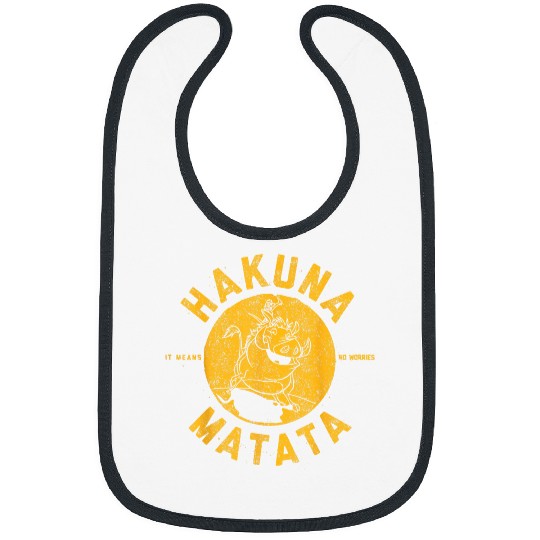 Disneyss Lion King Distressed Hakuna Matata Stamp Graphic Tee Bibs
