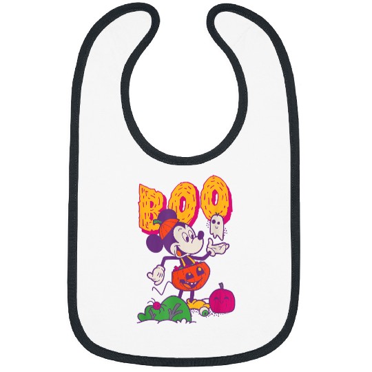 Discover Disney Mickey Mouse In Costume Spooky Cute Boo Halloween 2024 Bibs