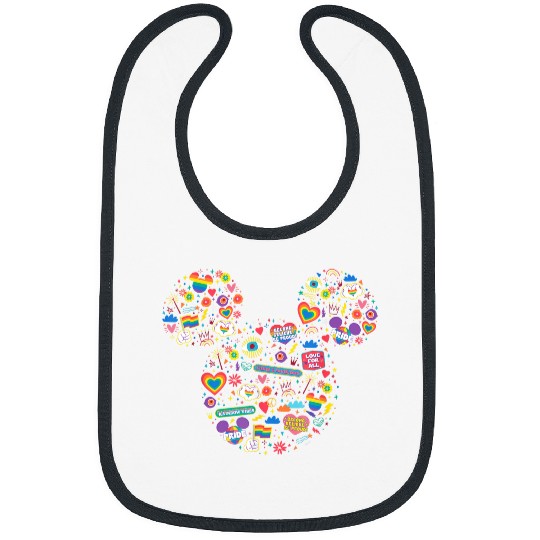Discover Disneyss Pride Collection Rainbow Mickey Mouse Icon Doodles Bibs
