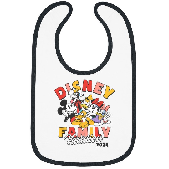 Discover Disney Mickey And Friends Disney Family Vacation 2024 Logo Bibs