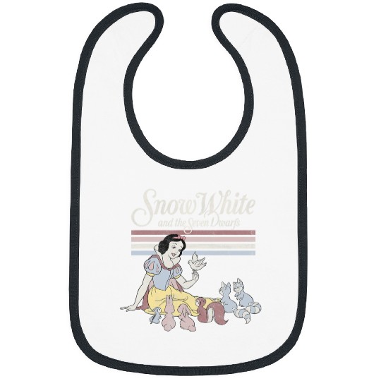 Discover Disney Snow White Critters  Stripe Graphic Bibs