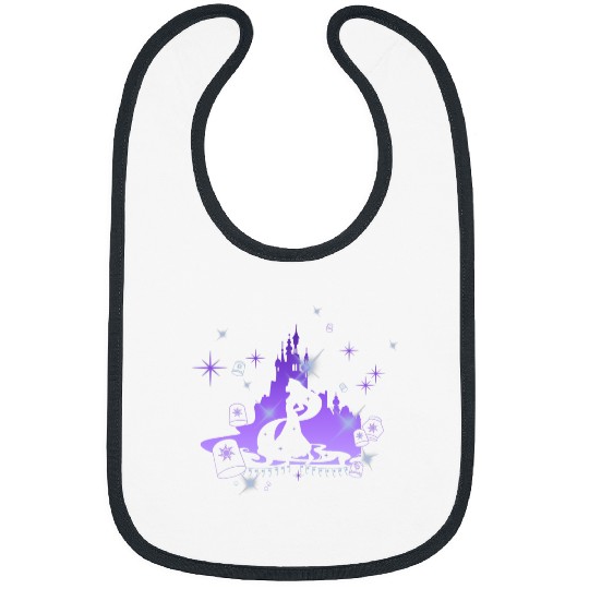 Discover Disney Tangled Rapunzel Silhouette Portrait Graphic Bibs