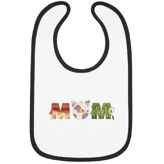 Discover Disney Moana Letters Pua Maui Mothers Day Birthday Best Mom Bibs