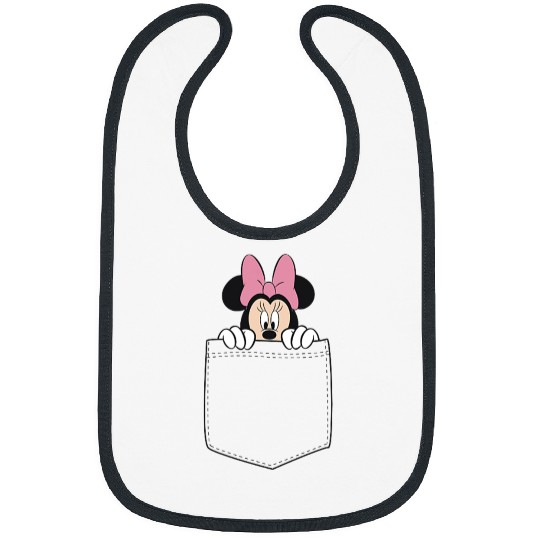Black Disney Minnie Mouse Classic Fit  - Crew Neck Bibs