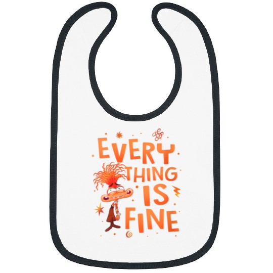 Disney Pixar Inside Out 2 Everything Is Fine Anxiety Logo Bibs