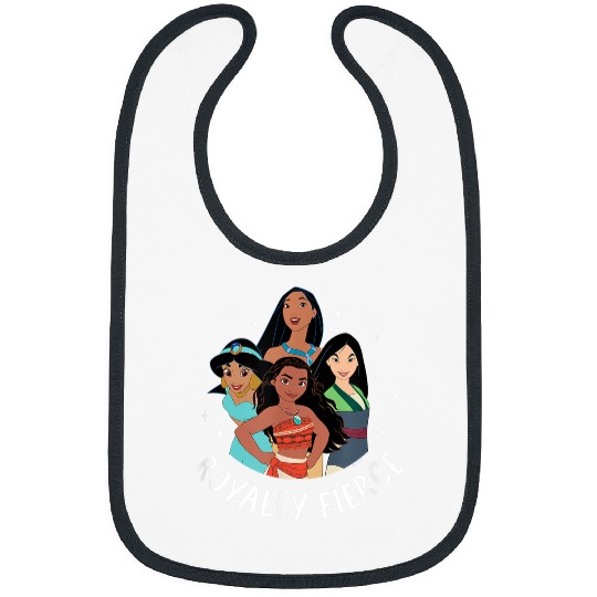 Disneyss Princess Moana Jasmine Pocahontas Mulan Fierce Bibs