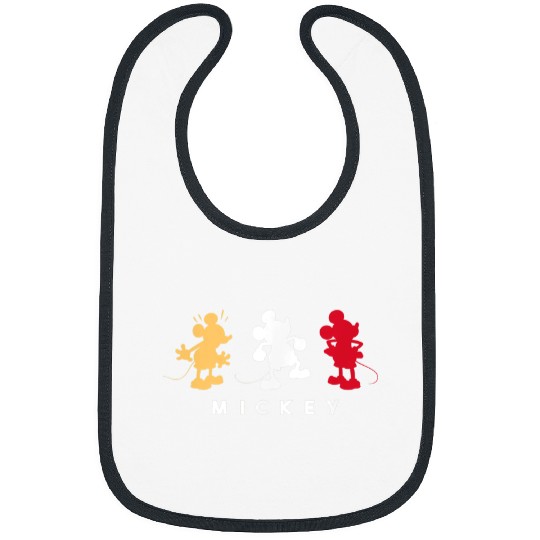 Amazon Essentials Disney Mickey Silhouette Trio Bibs