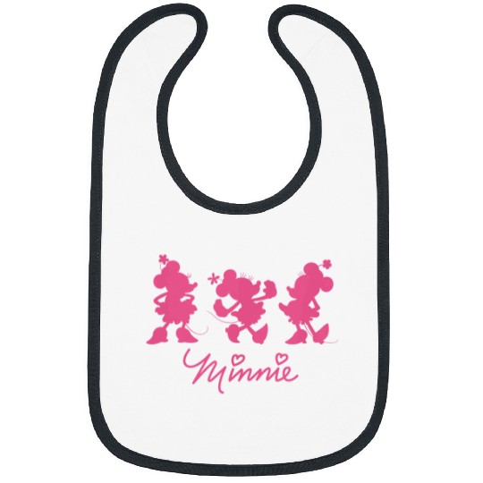 Amazon Essentials Disney Minnie Silhouette Trio Bibs