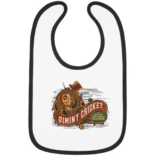Disney Pinocchio Jiminy Cricket High Moral Stand Bibs
