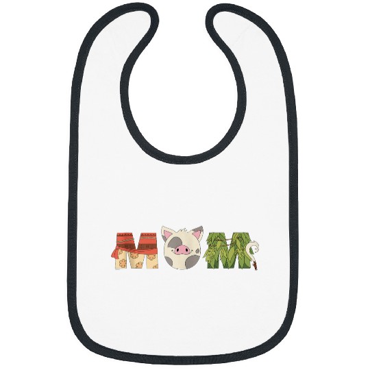 Discover Disney Moana Letters Pua Maui Mothers Day Birthday Best Mom Bibs