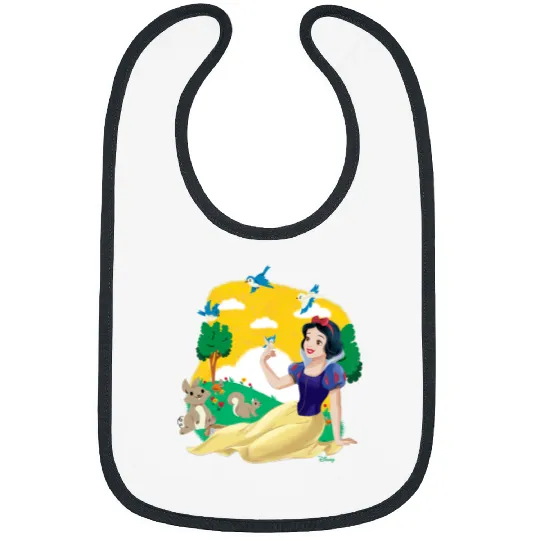 Disney Princess - Snow White Forest Scene Bunnies Birds Bibs