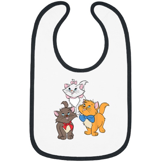 Disney The Aristocats Cute Trio Marie Toulouse Berlioz Logo Bibs
