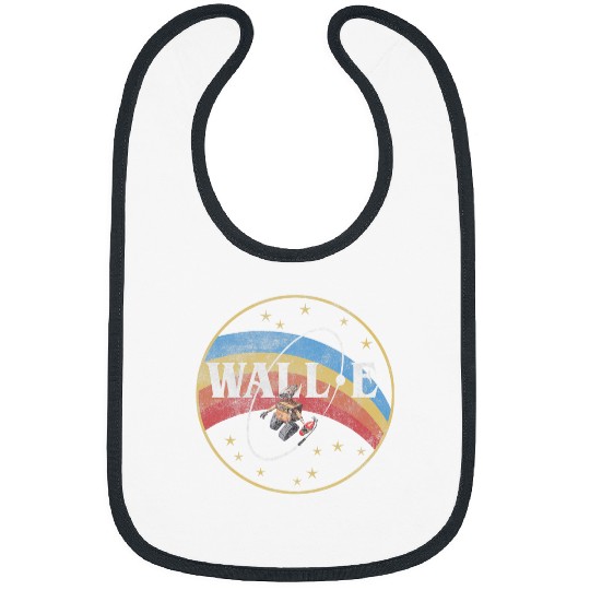 Disney Pixar WALL-E Space Rainbow Circle Logo Distressed Bibs