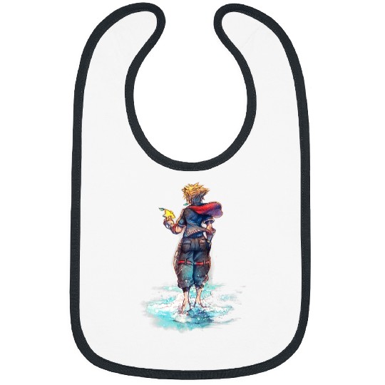 Disney Kingdom Hearts Sora Keyblade Hero Faded Starfish Bibs