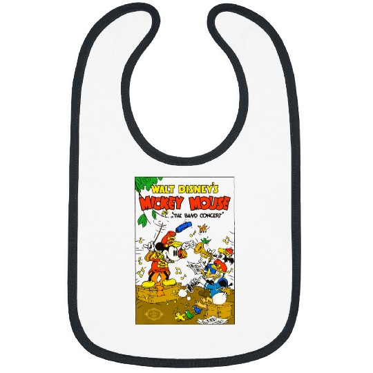 Disney Mickey Mouse The Band Concert Donald Duck Vintage Bibs