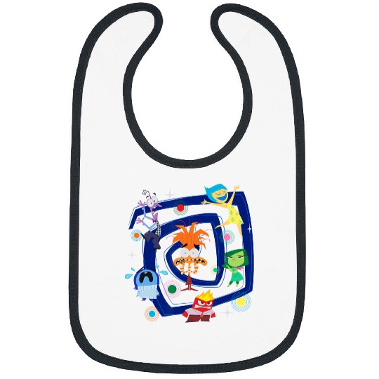 Disney Pixar Inside Out 2 Emotions Spiral Of Anxiety Retro Bibs