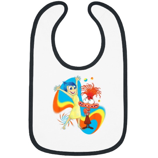 Disney Pixar Inside Out 2 Joy And Anxiety Distressed Poster Bibs