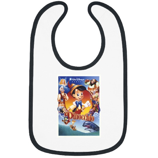 Disney Pinocchio Movie Poster Group Shot Bibs