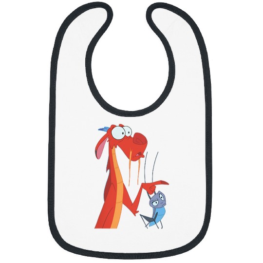 Disneyss Mulan Mushu Cricket Pocket Bibs