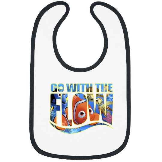 Disneyss Pixars Finding Nemo Go With The Flow Logo Filled Bibs