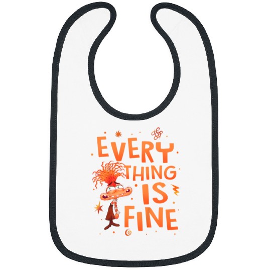 Disney Pixar Inside Out 2 Everything Is Fine Anxiety Logo Bibs