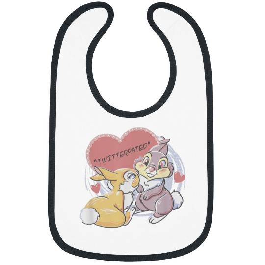Disney Bambi Thumper Miss Bunny Valentines Day Bibs