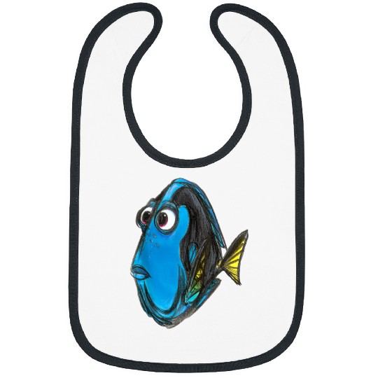 Disneyss Pixars Finding Nemo Dory Blue Fish Sketch Portrait Bibs