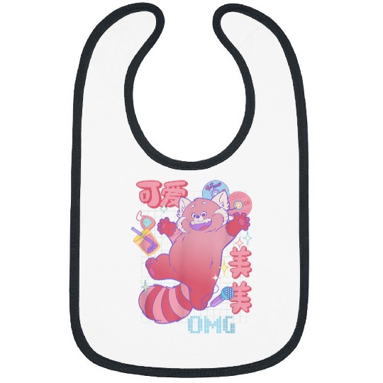 Disneyss Pixars Turning Red Mei Omg Kanji Bibs