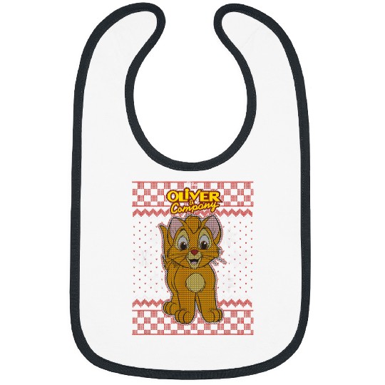 Disney Oliver Company Christmas Oliver Ugly Swea Bibs