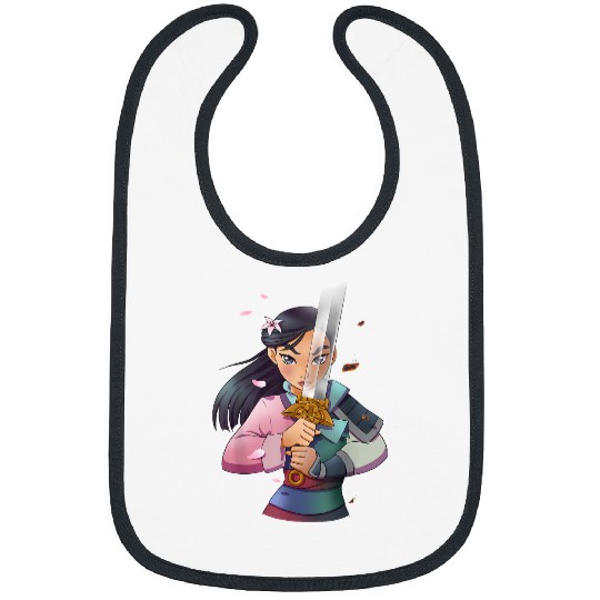 Disney Mulan Anime Half Girl Half Warrior Graphic T-Shirt T-Shirt Bibs