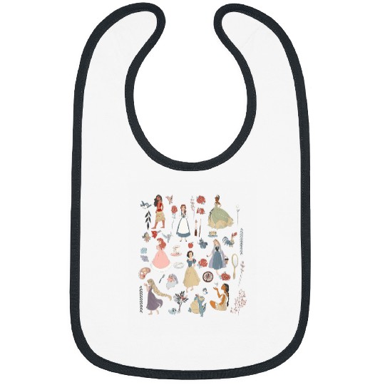 Discover Disney Princess  Collage Icons Group Shot Chest Bibs