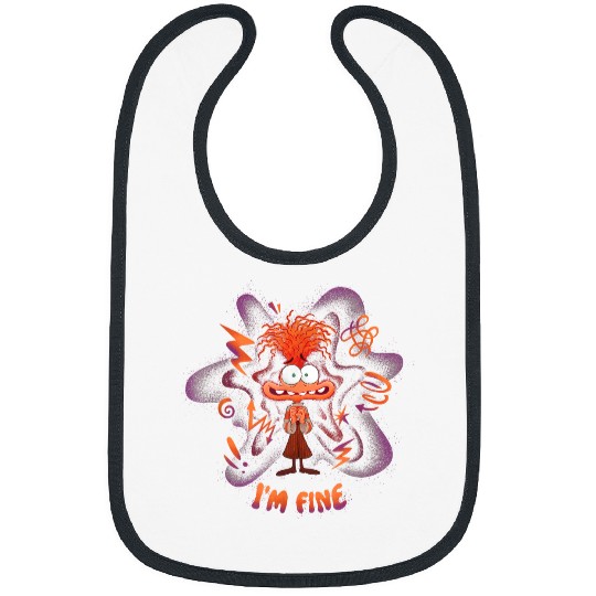 Disney Pixar Inside Out 2 I'm Fine Emotional Anxiety Poster Bibs