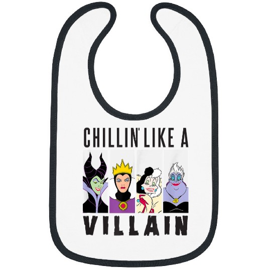 Disney Villain Gang Ursula,Evil Queen,Cruella,Maleficent T-Shirt Bibs