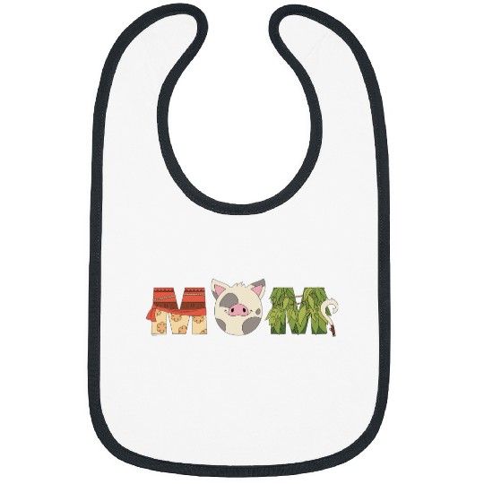 Disney Moana Letters Pua Maui Mother’s Day Birthday Best Mom Bibs