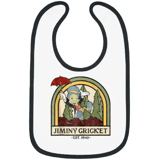 Disneyss Pinocchio Jiminy Cricket Established 1940 Bibs