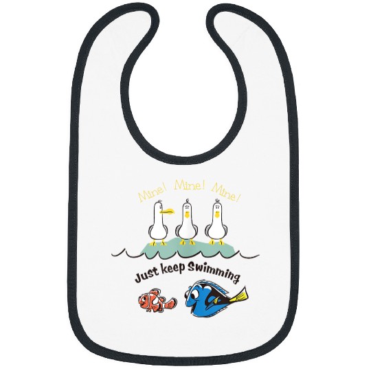 Disneyss Pixars Finding Nemo Mine Mine Mine Just Keep Swimming Bibs