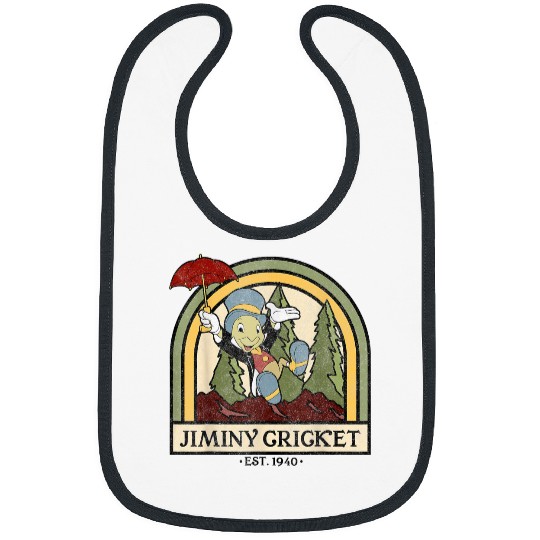 Disneyss Pinocchio Jiminy Cricket Established 1940 Bibs