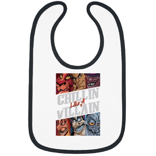 Disney Villains Chillin' Like A Villain Group Portrait Bibs